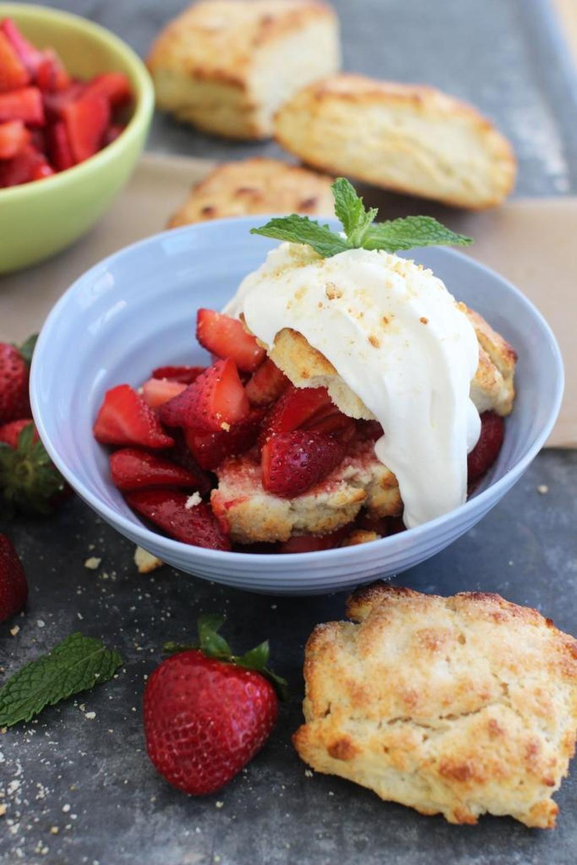 Strawberry shortcake is the centerpiece of the Strawberry Festival at the South Bay Grange on Saturday.