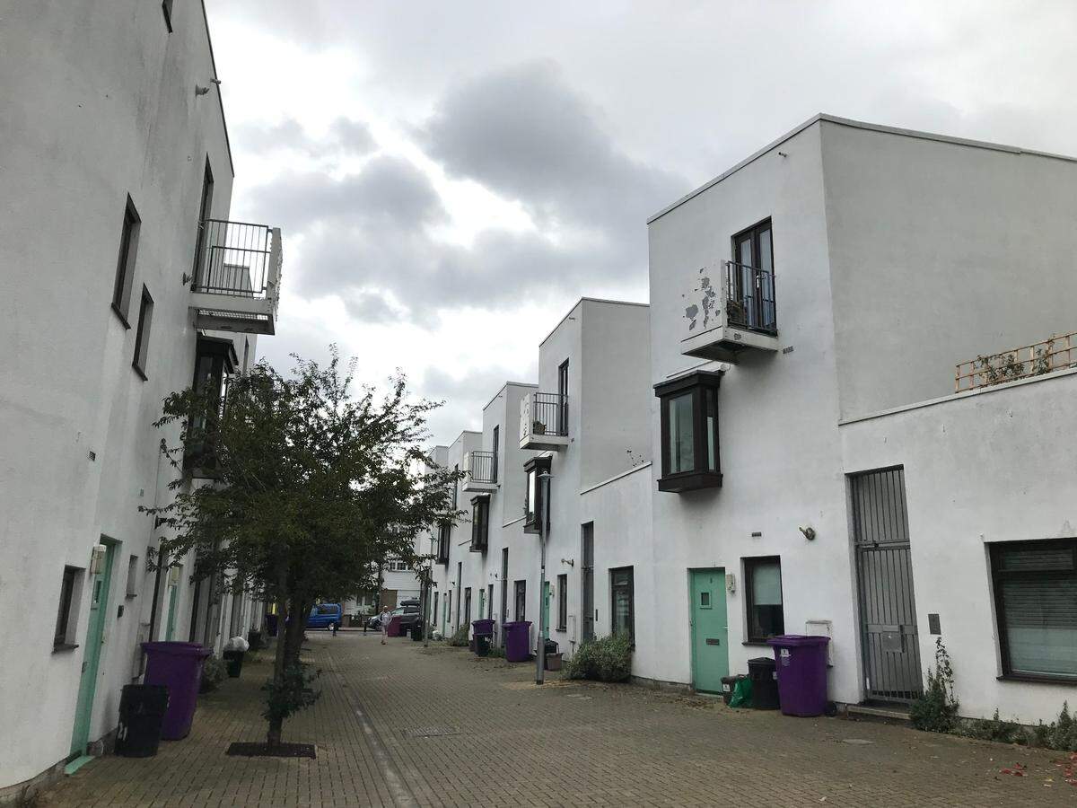 Contemporary public housing designed by Peter Barber Architects, built for the council of Tower Hamlets, East London.