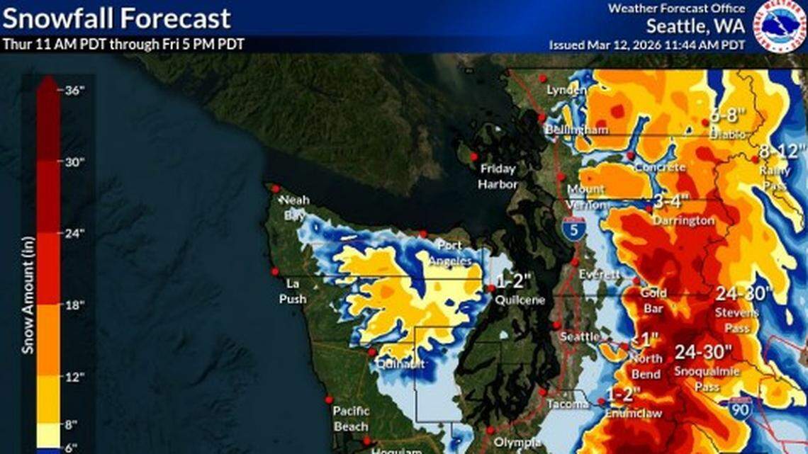 Flood warnings in Thurston County on Friday as rain, snow falls across region