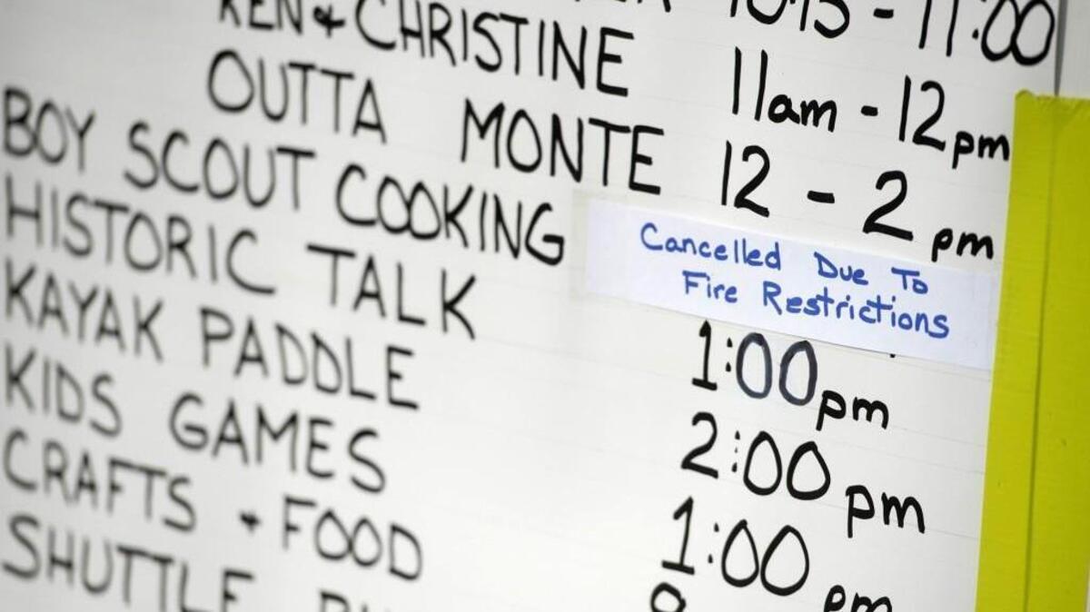 Before Sunday's rain, an open-fire cooking demonstration by the Boy Scouts at the Lake Sylvia State Park Fall Festival was canceled because of fire danger on Saturday, Sept. 16, 2016.