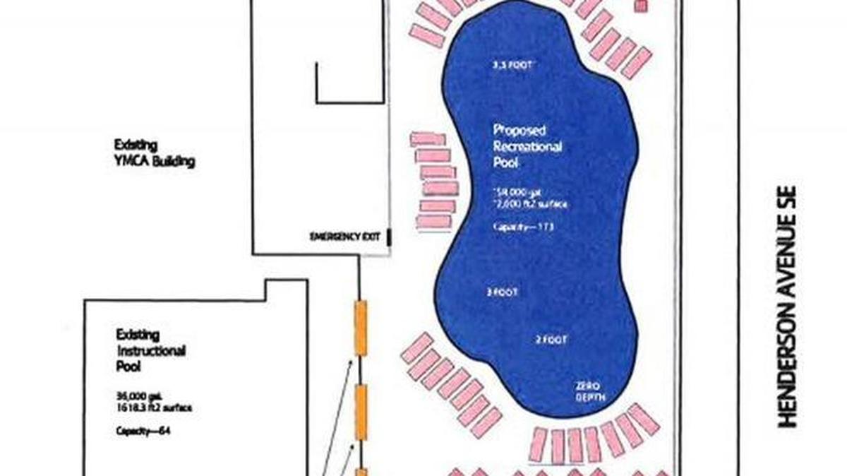 Preliminary plans submitted to the city of Olympia for an outdoor pool at the Briggs YMCA.