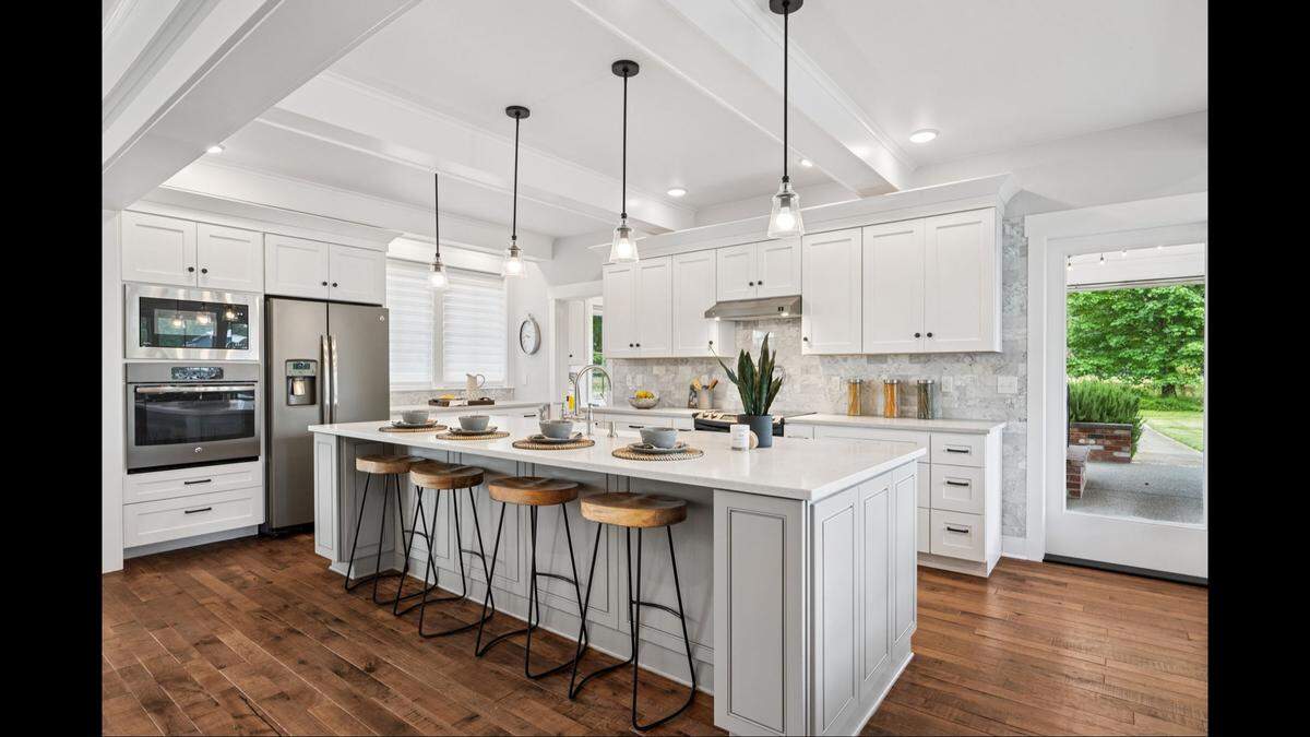 A home for sale in Olympia features a gourmet kitchen.