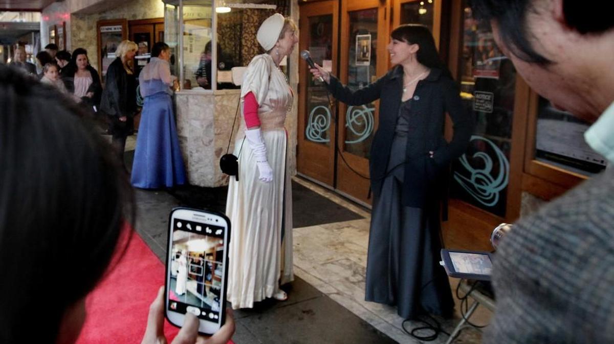 Capitol Theater in downtown Olympia Sunday as the red carpet was rolled out at the Capitol Theater in downtown Olympia for those attending their annual Academy Awards' big-screen viewing event.