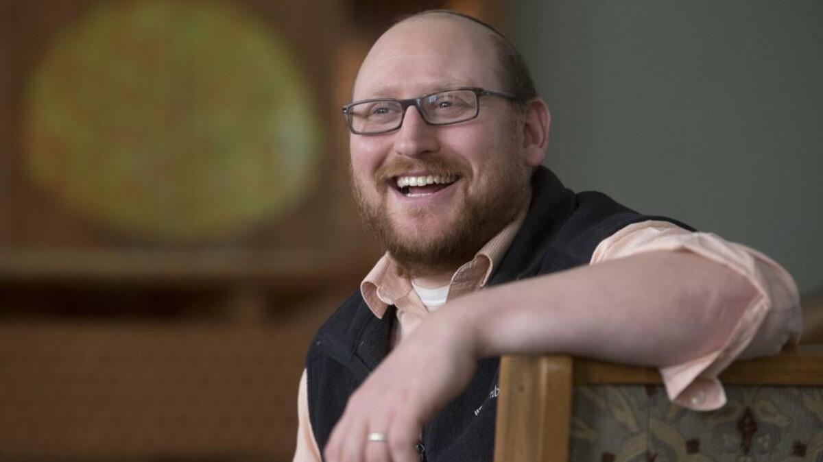 Rabbi Seth Goldstein of Temple Beth Hatfiloh in Olympia has been nominated as one of America’s Most Inspiring Rabbis. He is shown in the temple sanctuary on Friday.