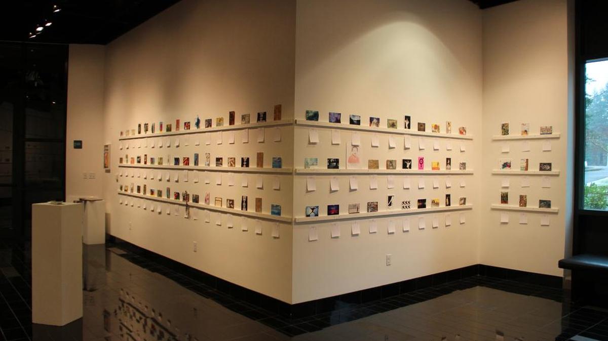 The closing reception for South Puget Sound Community College’s annual Postcard Art Exhibition will be from 6-8 p.m. Friday.