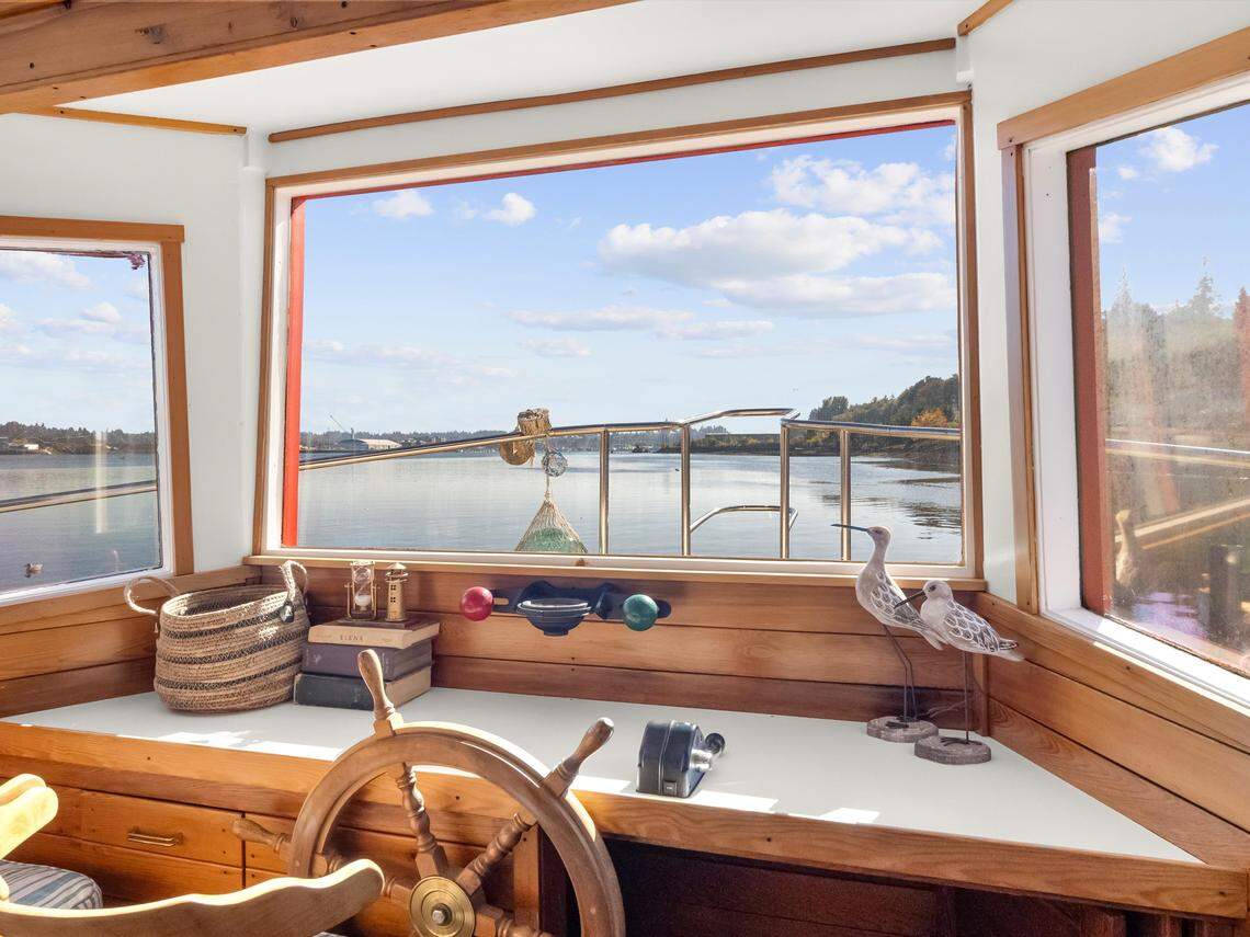 A “one-of-a-kind” liveaboard boat is for sale in Olympia, a listing said.