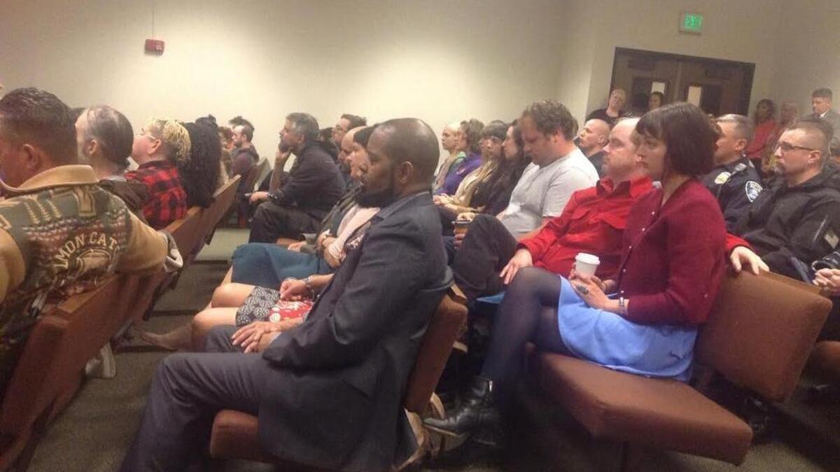 It was standing room only Thursday during closing arguments for the trial of Andre Thompson and Bryson Chaplin.