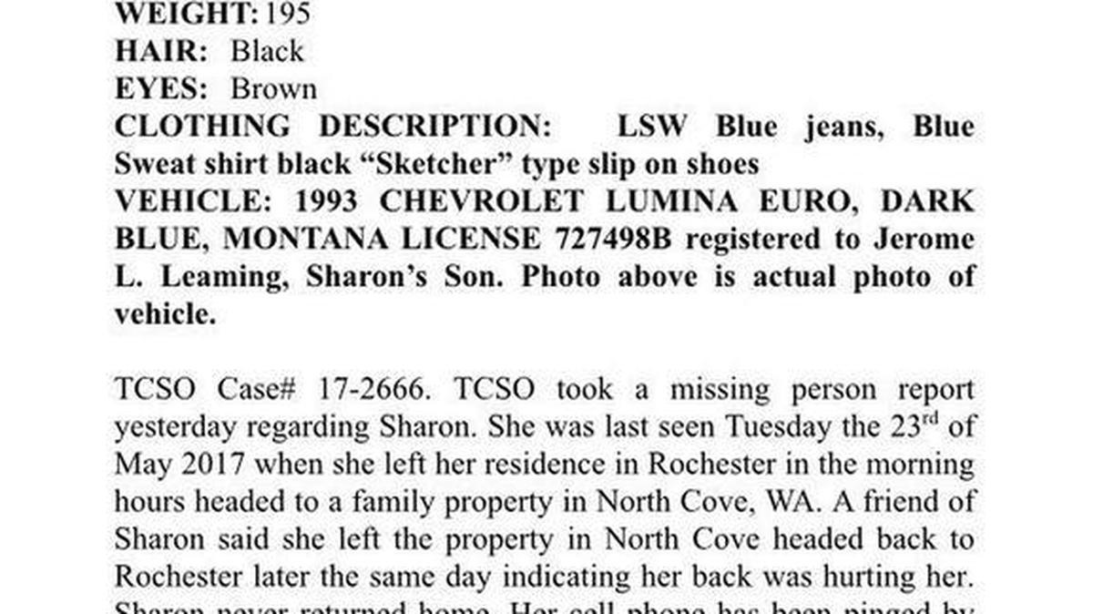 Sharon Lee Leaming of Rochester has been missing since May 23.