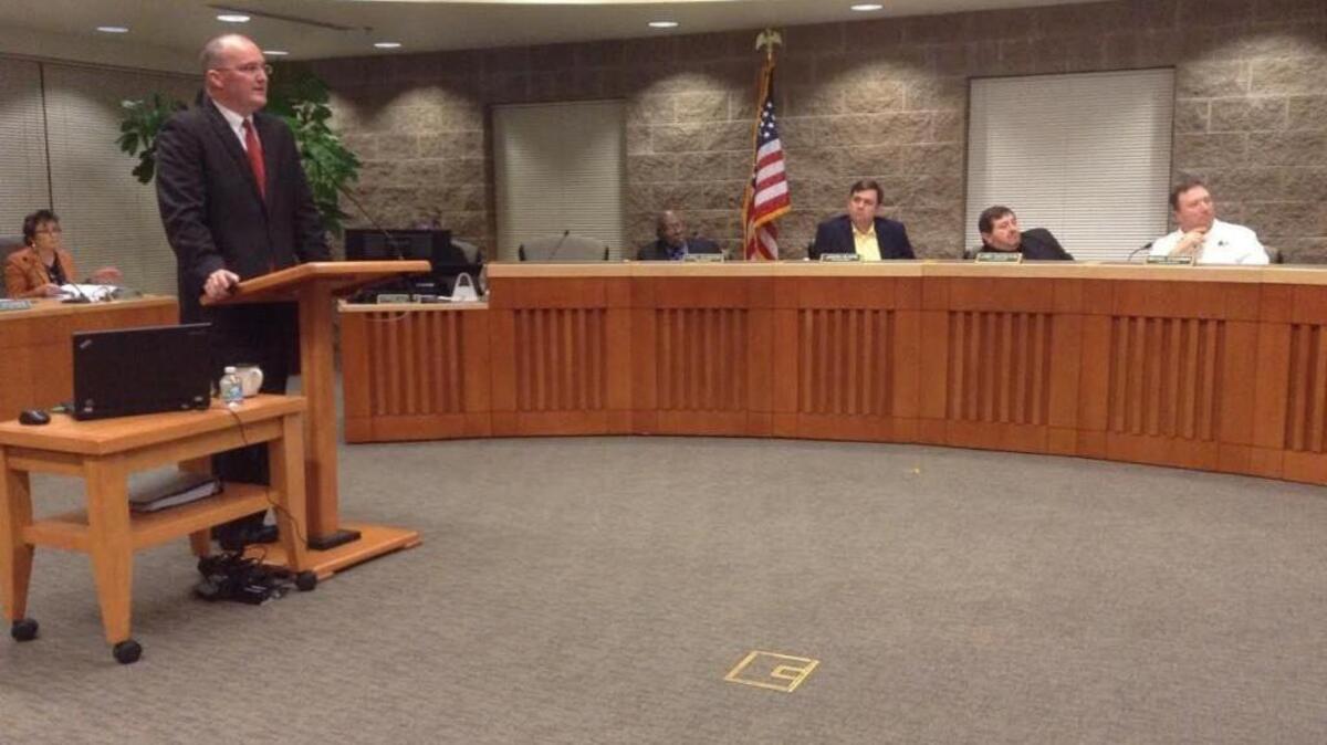 Lacey City Manager Scott Spence leads the council through a 2017 budget presentation Thursday night.