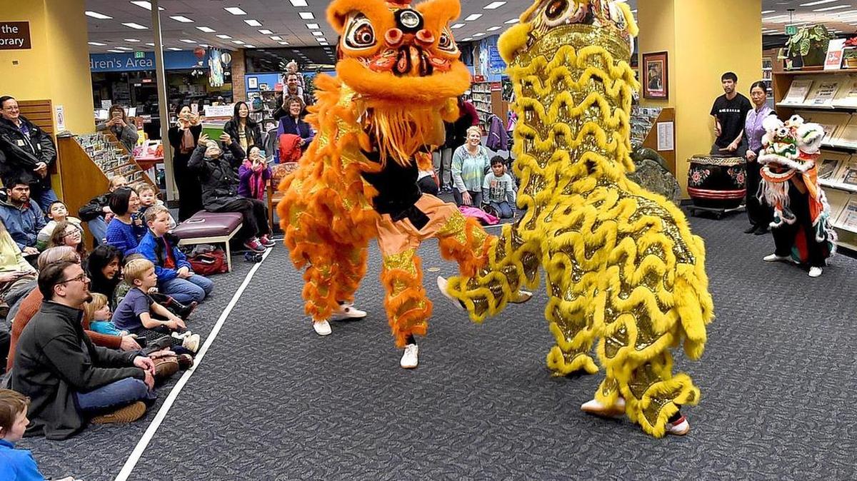 The Olympia Tai-Chi & Kung-Fu Club perform the traditional Lion Dance to welcome in the the Chinese New Year in 2016.