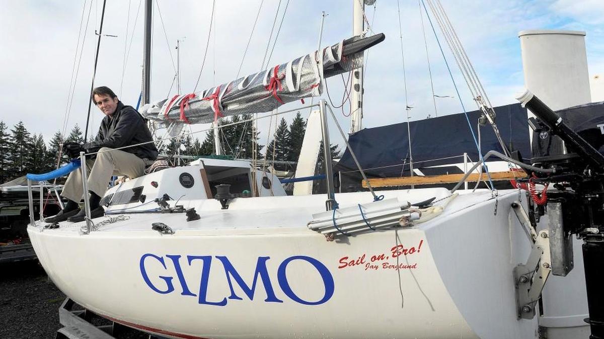 After a 2014 storm sank his 22-foot sailboat Gizmo and claimed the life of sailor Jay Berglund, boat owner John Thompson raised and restored the boat. He plans to sail to Alaska this summer while doing it in the name of his former crew member.