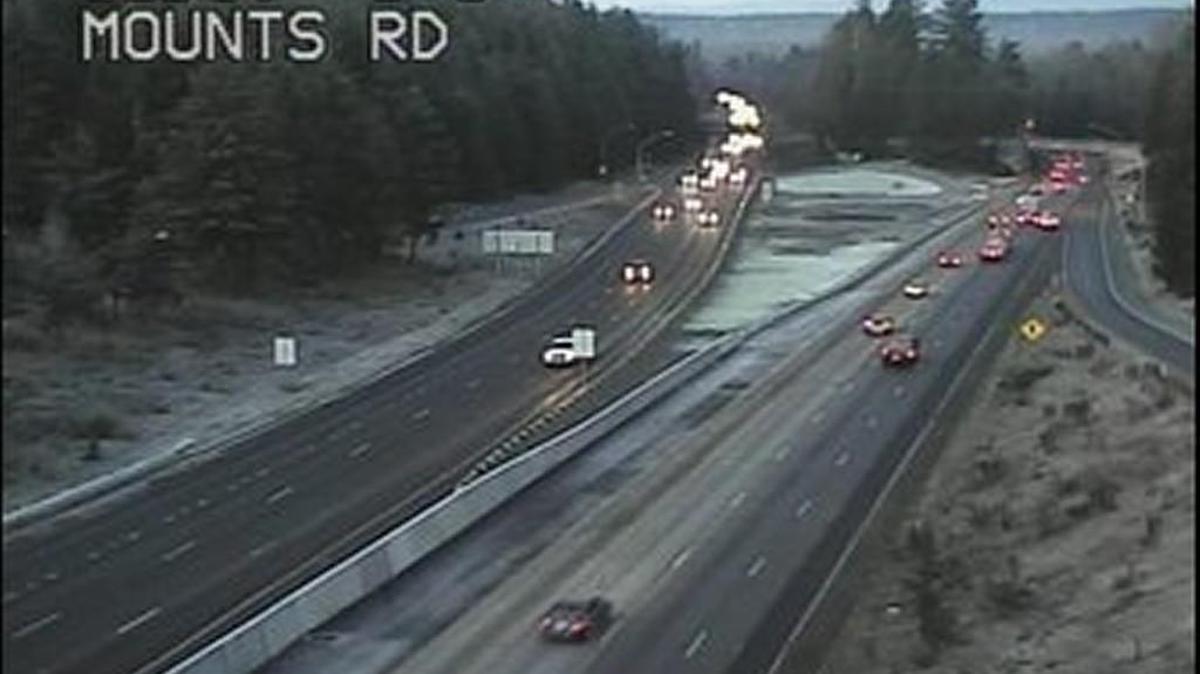 All lanes of southbound Interstate 5 at Mounts Road were open to drivers Thursday morning.