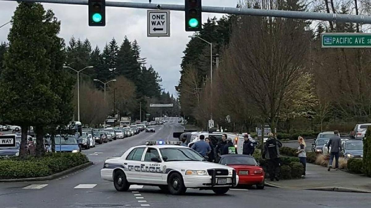 A rollover crash in Lacey snarls traffic during noon rush hour.