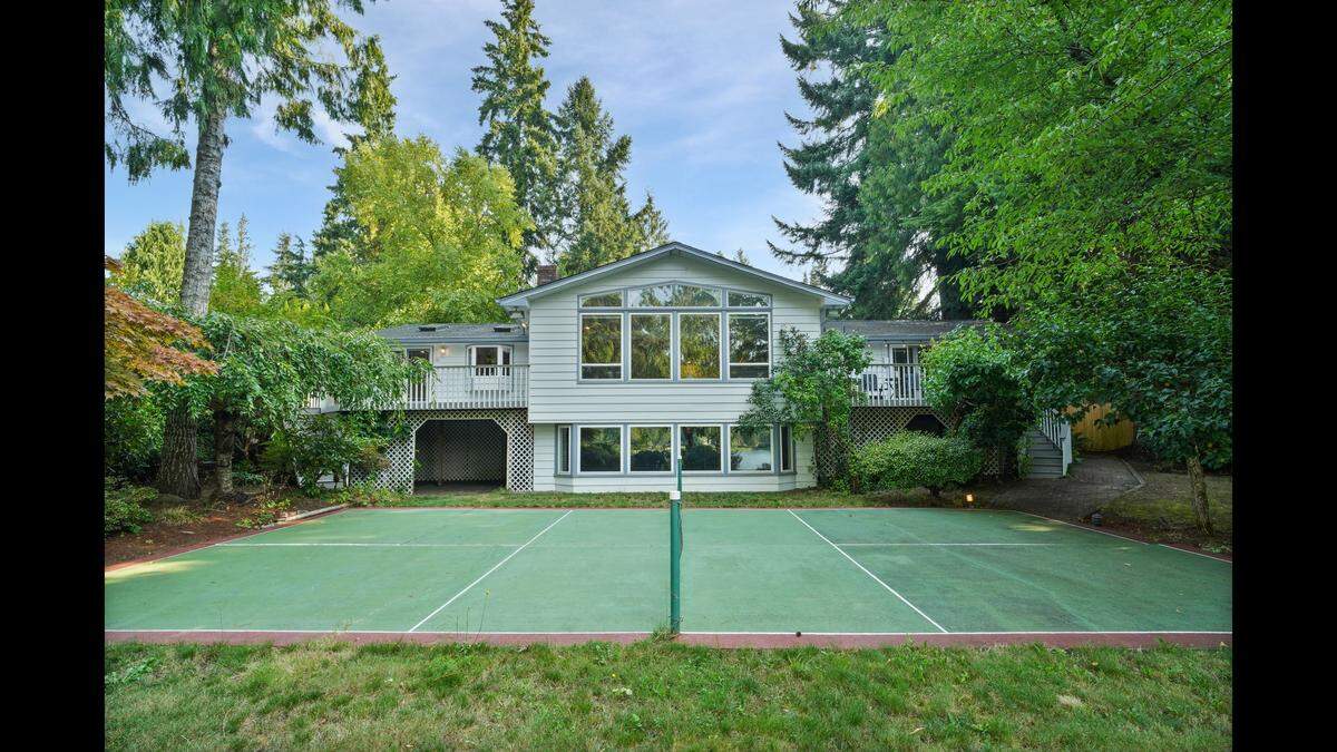 A pickleball court is one of the custom features of an Oympia home that’s on the market.