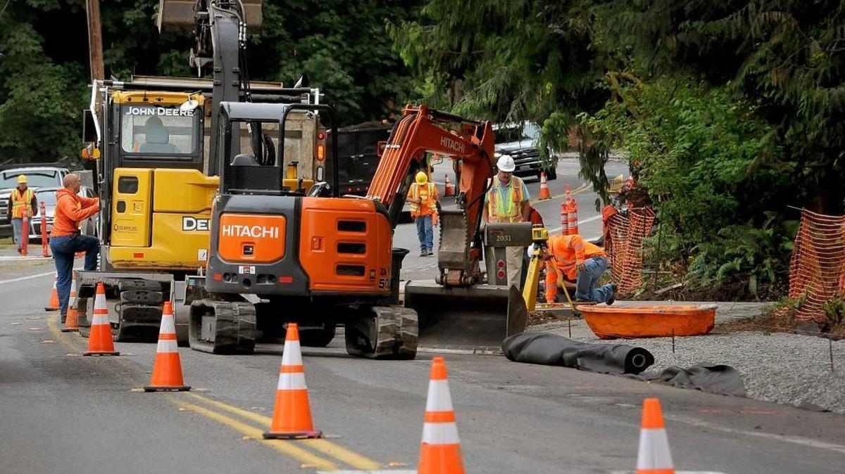The city of Olympia’s sidewalk project on 22nd Avenue Southeast is being funded by the federal “safe route to school” program, and is being done for $675,000 by the Aberdeen-based Quigg Bros Inc.
