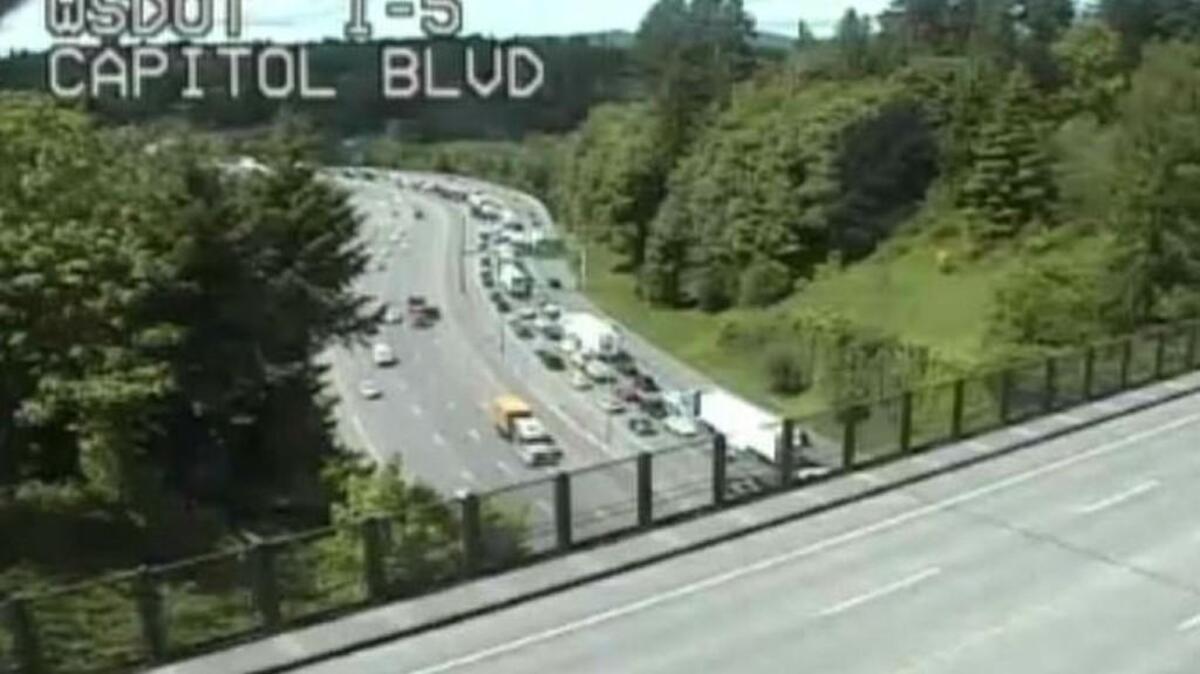 Police activity in Tumwater on Wednesday caused a big backup on southbound I-5, according to the Washington State Department of Transportation.