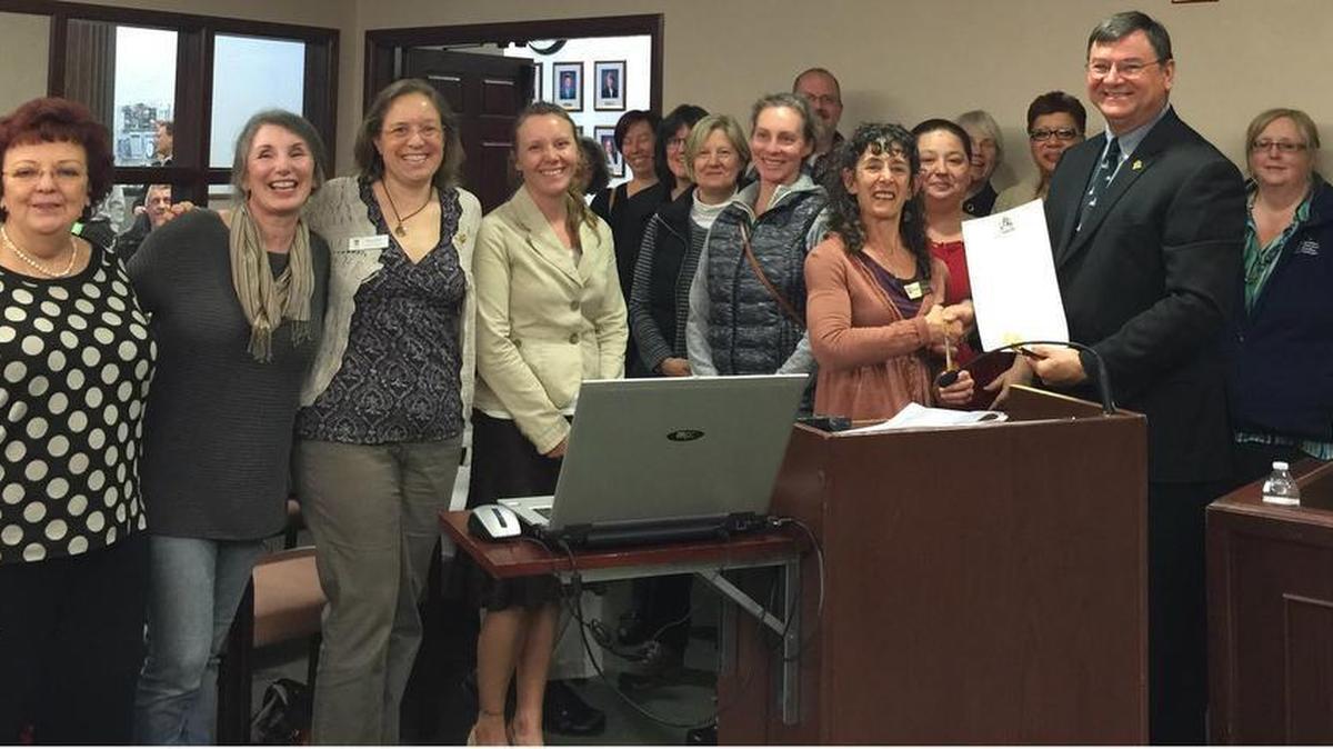 Members of the Zonta Club of Olympia attended the Tumwater City Council meeting April 5, where Mayor Pete Kmet issued a proclamation for the upcoming Equal Pay Day.