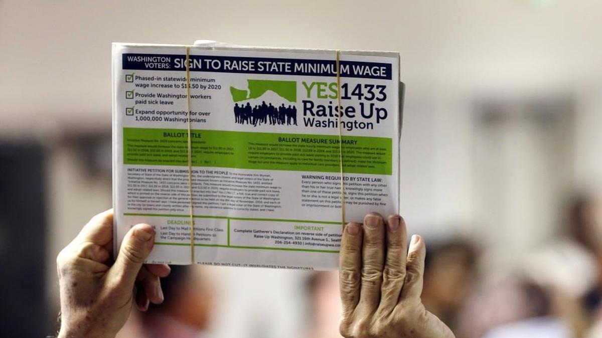 Voter approval in November of Initiative 1433 means Washington state's minimum wage is rising to $11 as of today.