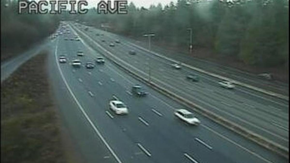 Traffic on Interstate 5 in Lacey on Wednesday morning.