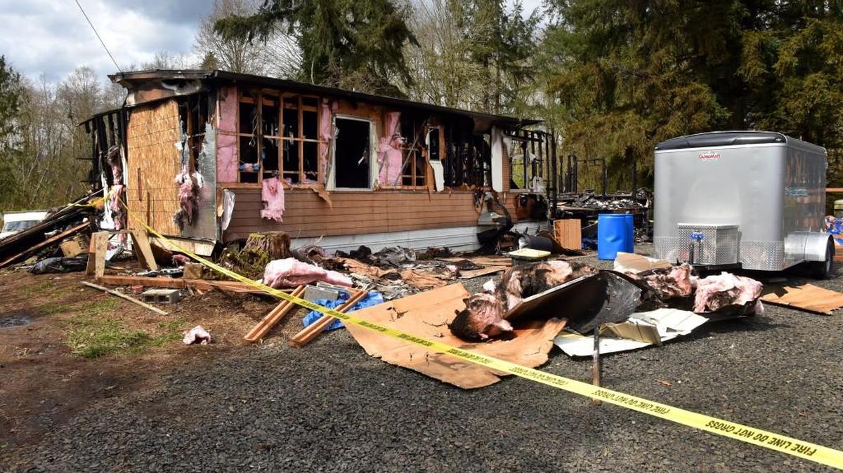 One person died and another escaped a fire that destroyed a mobile home in the 6100 block of Kirsop Extension Rd. in Tumwater Sunday morning. About 1:30 a.m. Sunday, the Tumwater Fire Department was dispatched, arriving to find the mobile home fully engulfed by fire.