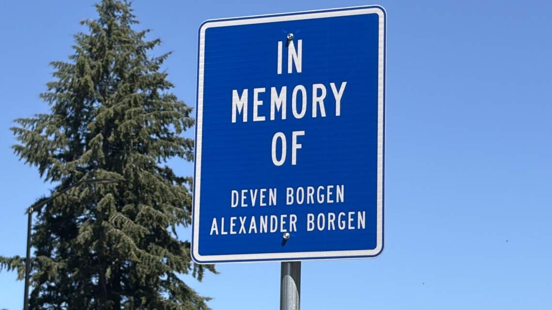 Lacey sign honoring dead brothers has been recovered after theft, police say