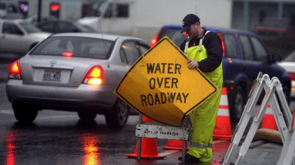 The National Weather Service says Olympia will have winds of 22-24 mph Tuesday, with gusts to 33.