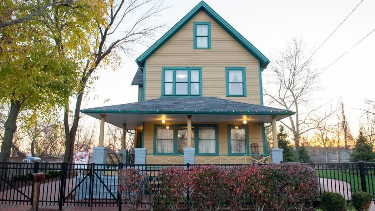 The exterior of A Christmas Story House and Museum in Cleveland.