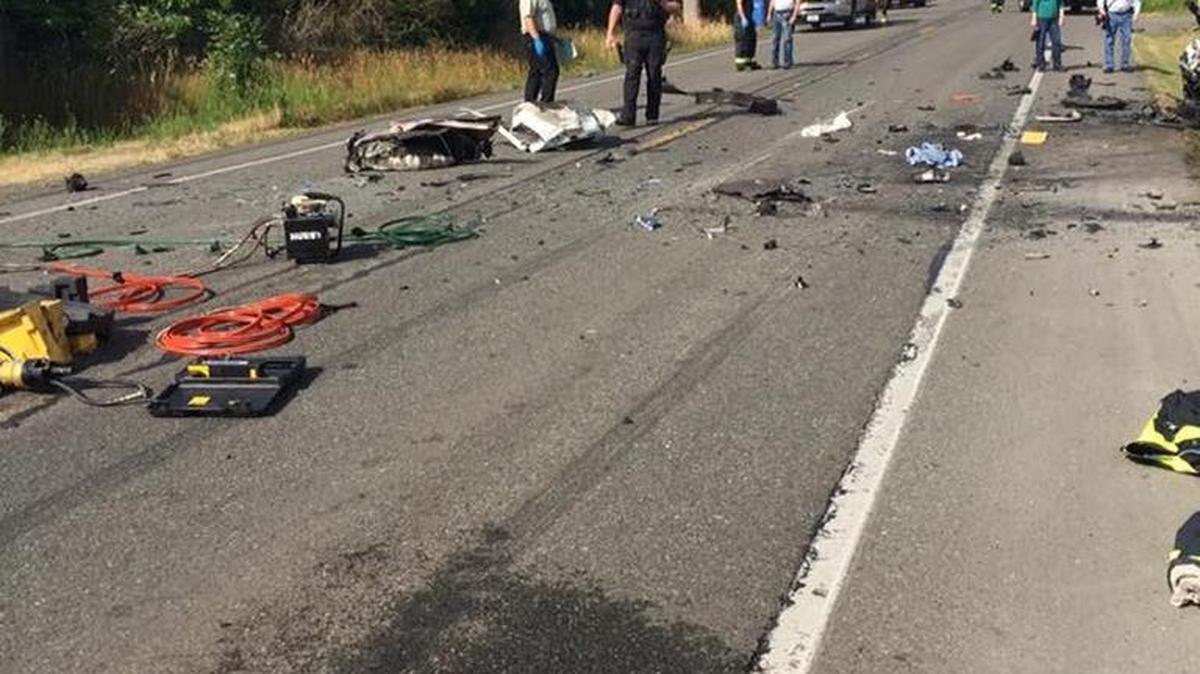 One man was killed in a two-vehicle crash Tuesday morning on Old Highway 99, according to the Thurston County Sheriff’s Office.