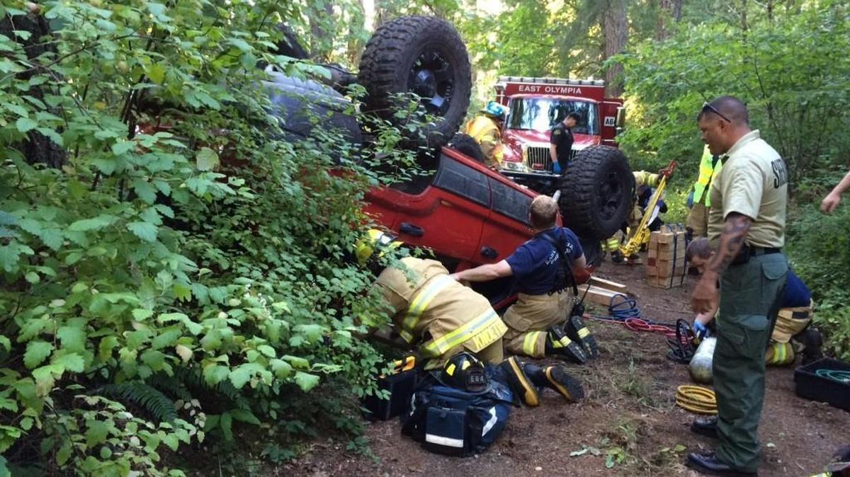 Shawn M. Herndon, 22, of Olympia, was killed Saturday night after this Jeep he was riding in rolled over on Joint Base Lewis-McChord property near Rainier Road and Spurgeon Creek Road.