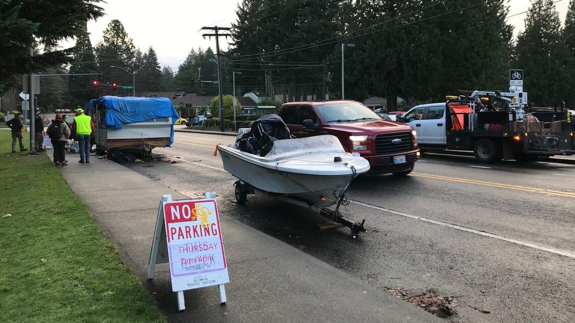 City begins sweeping homeless RV residents off Ensign Road