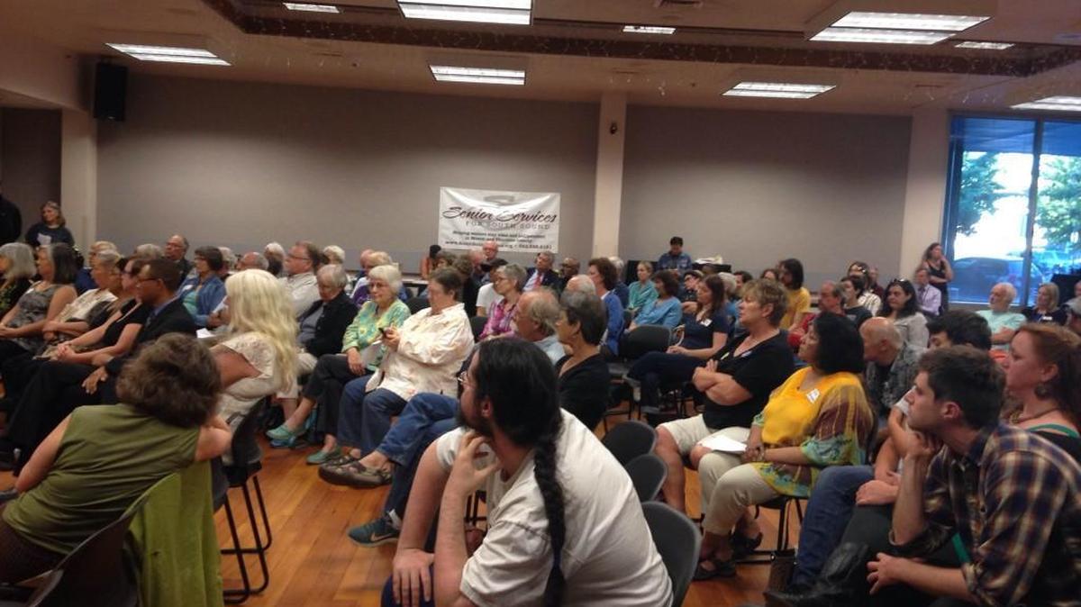 
About 70 people gathered at The Olympia Center on Thursday night to discuss racism and the charging decisions in a May 21 officer-involved shooting.
