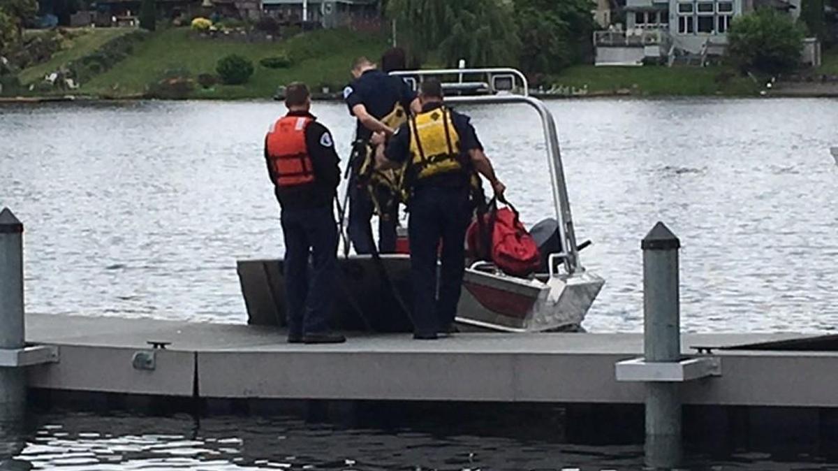 Crews recovered the body of a man in SeaTac’s Angle Lake on Saturday. The man reportedly jumped into the lake from an inflatable boat.