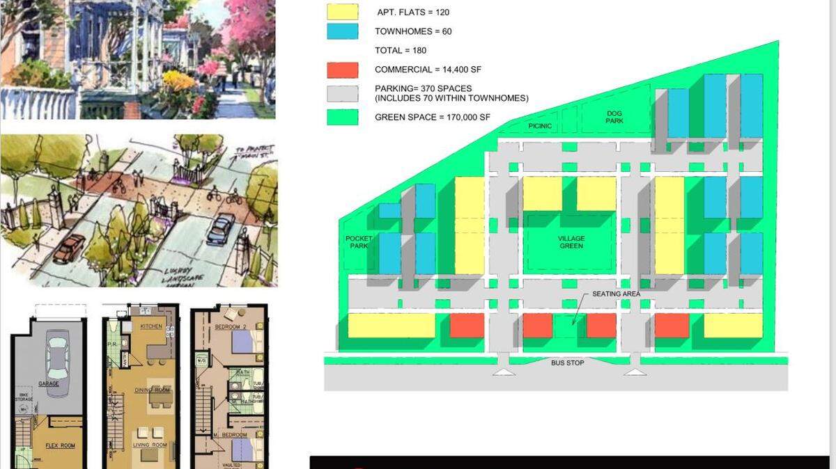 A preliminary master plan of the proposed multifamily housing development at 3900 Boulevard Road. A city of Olympia review committee selected Romano Capital from among four developers that submitted proposals to develop the ten acre site.