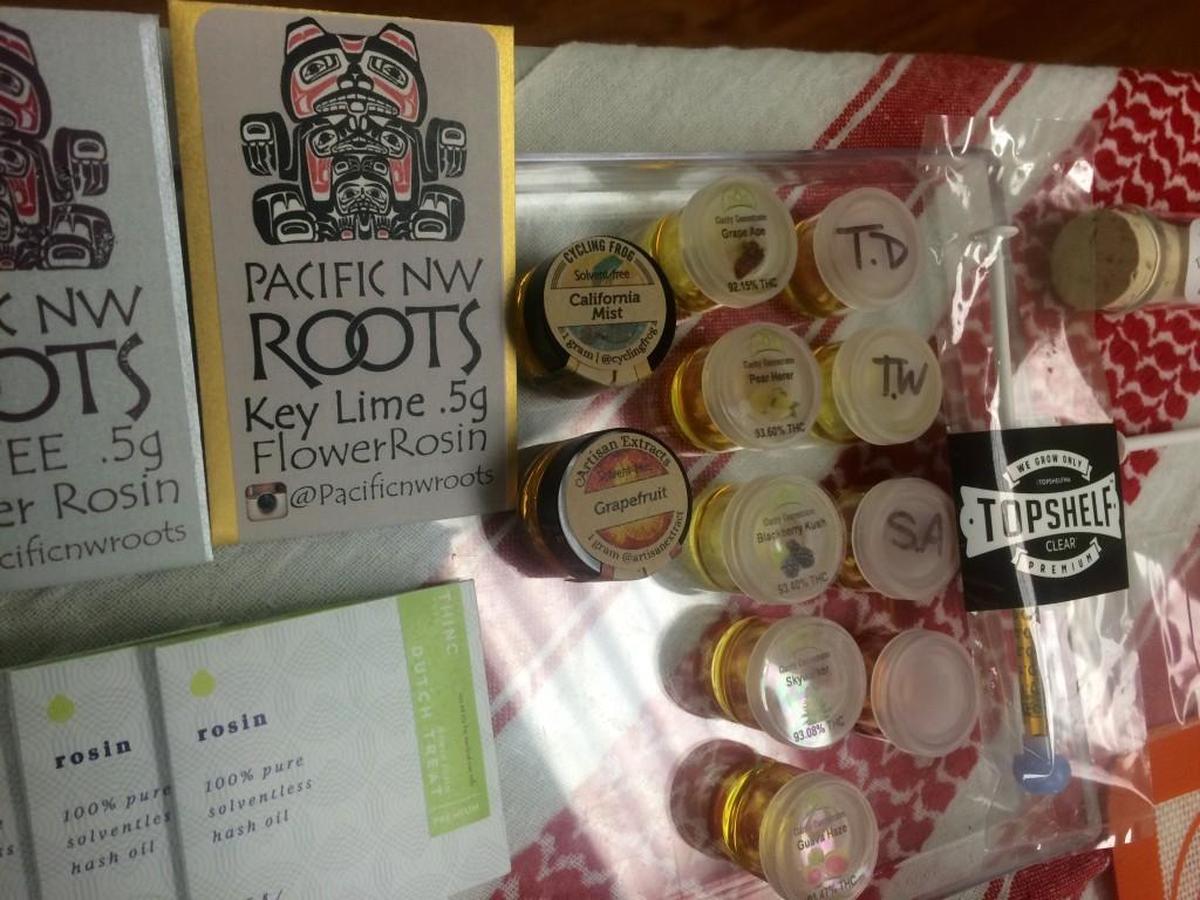 Marijuana dispensaries sell a variety of concentrated products including hash oil, extracts and rosin. The THC content in some of the products can exceed 90 percent.