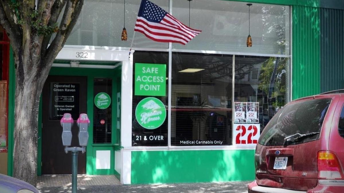 Rainier Xpress is a medical marijuana dispensary located at 322 Fourth Ave. E. in downtown Olympia.