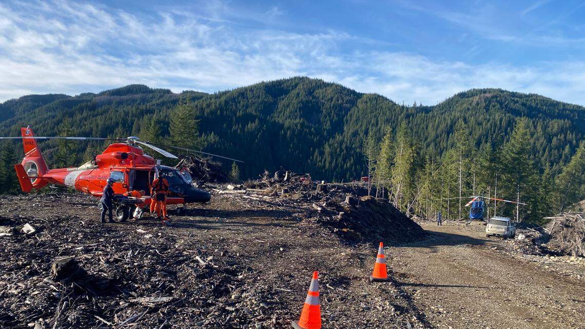 Rescuers responded to an area near Olympic National Park to rescue an injured visitor.
