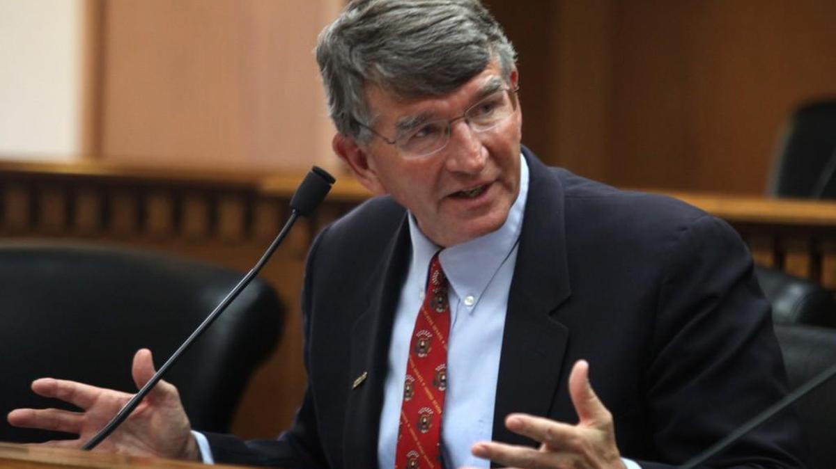 In this file photo from 2014, state superintendent Randy Dorn answers a question regarding education funding during the annual Legislative Preview hosted by the Associated Press in Olympia.