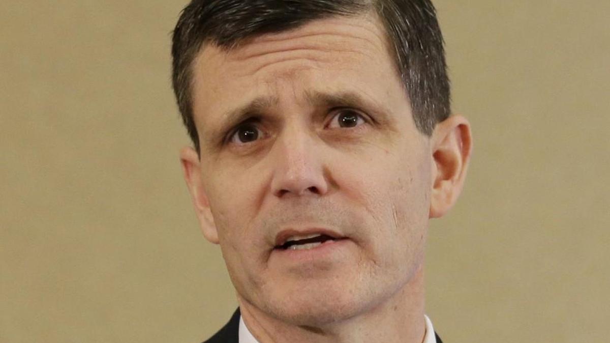 Washington state Auditor Troy Kelley talks to reporters in April.