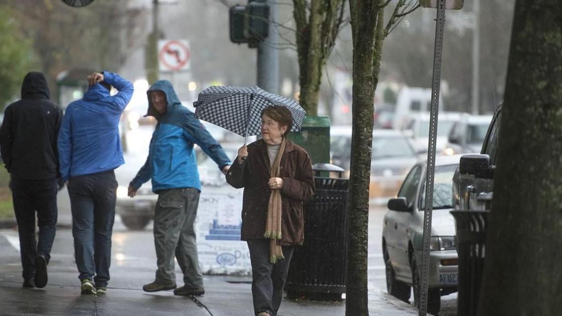 State senator Karen Fraser is a familiar face in the South Sound, here drawing looks as she walks to lunch along Capitol Way in downtown Olympia last Friday.