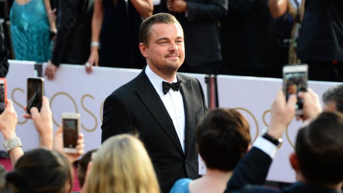 Leonardo DiCaprio arrives at the Oscars in February at the Dolby Theatre in Los Angeles. He has come out in favor of the carbon tax that is on the Nov. 8 ballot.