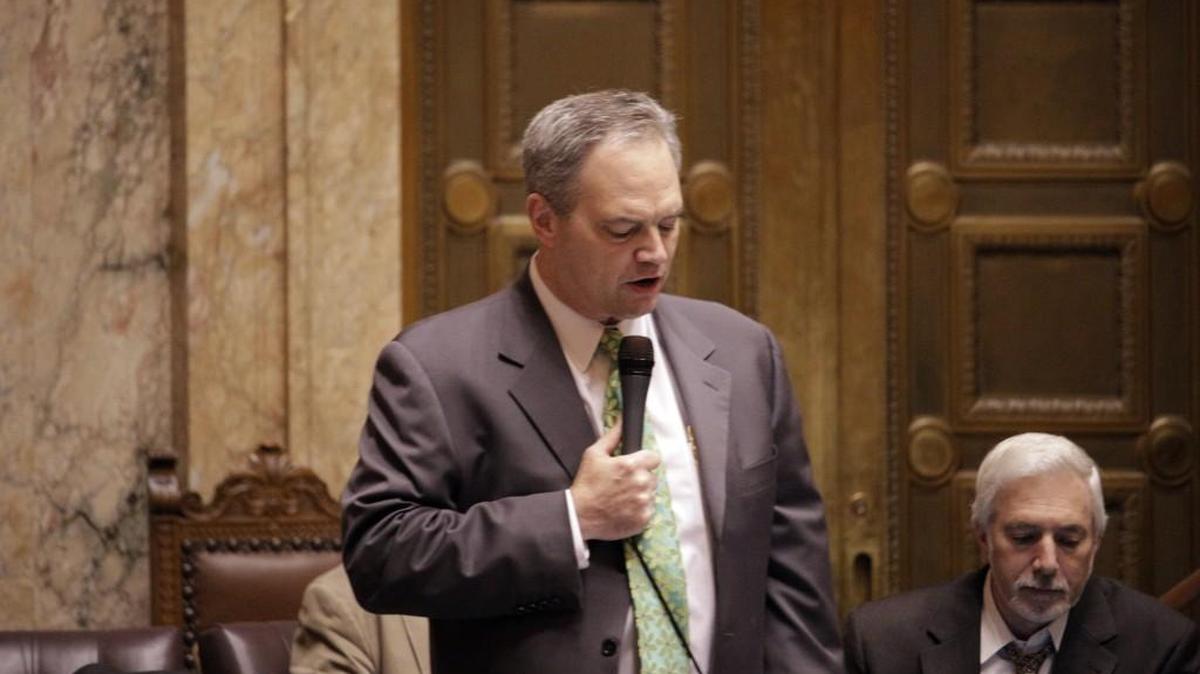 
Rep. Ross Hunter, the key budget writer for House Democrats, speaks on the House floor during a budget debate in June. Washington Gov. Jay Inlsee has named Hunter to head the state’s early childhood education efforts. He succeeds Bette Hyde, who is retiring. 
