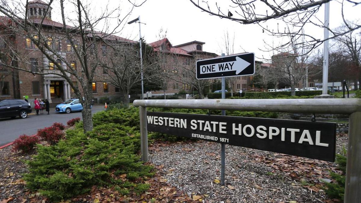 In this Nov. 18, 2015 file photo, a sign is shown near an entrance to Western State Hospital in Lakewood, Wash. An investigation by the Associated Press that showed that dozens of patients at the state's largest mental hospital escaped or walked away was among the top news stories in the state in 2016. (AP Photo/Ted S. Warren, File)