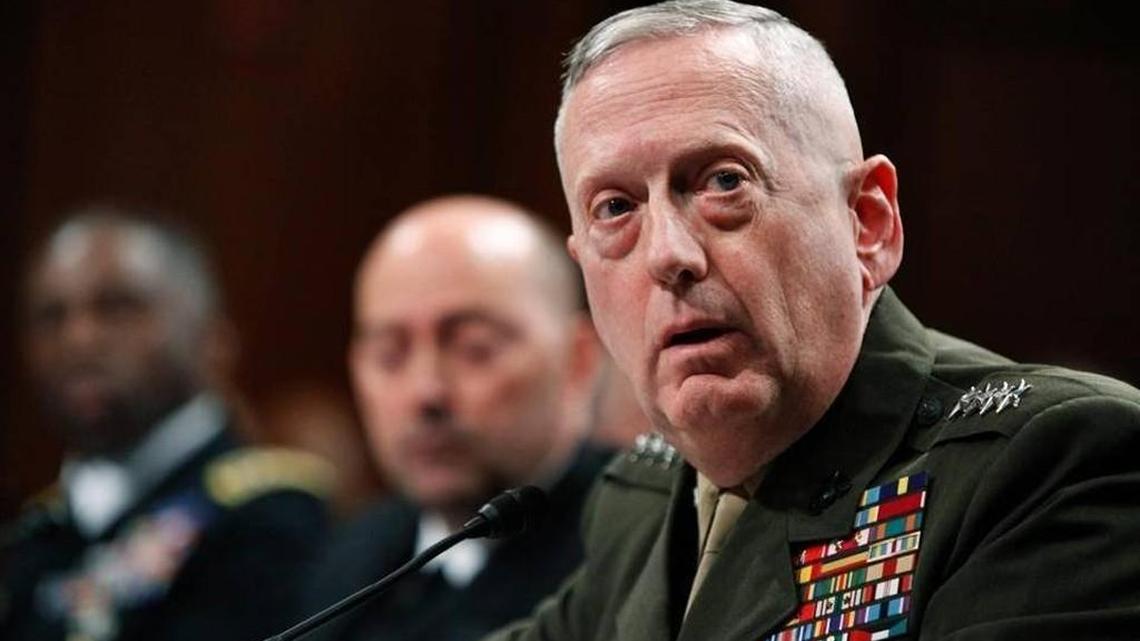 Gen. James N. Mattis testifies on Capitol Hill in Washington, D.C. President-elect Donald Trump plans to nominate the retired Marine Corps general for defense secretary.