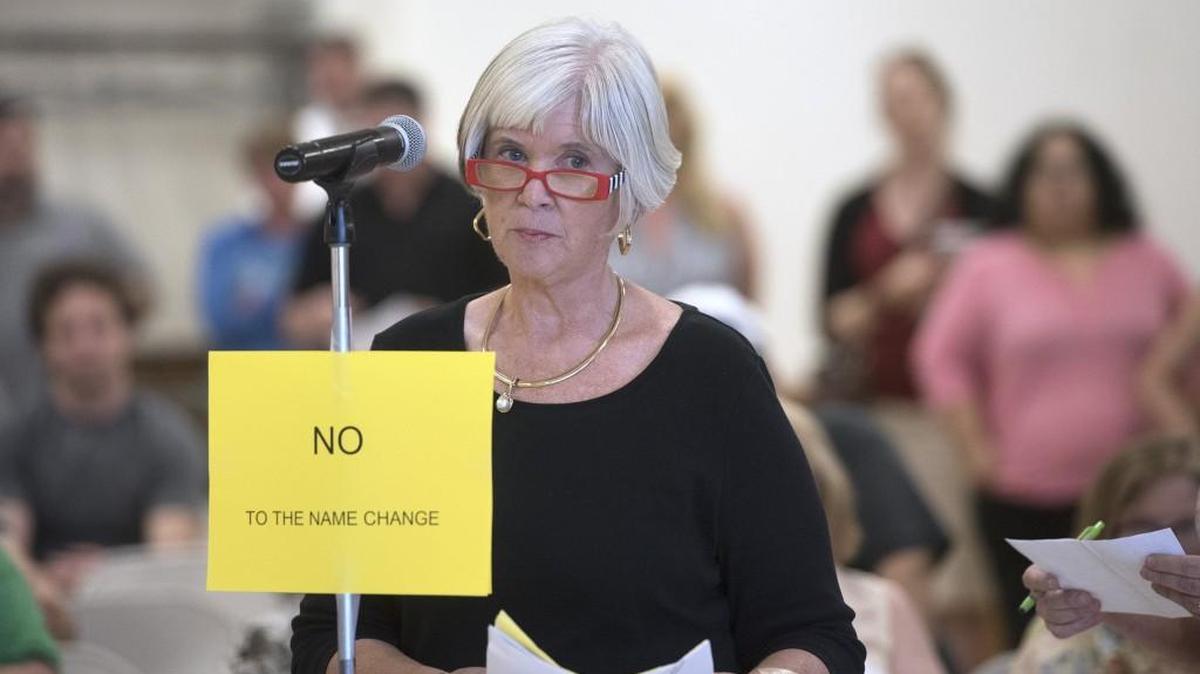 Cathy Callahan was skeptical of the district's cost estimates after her public records request showed much higher predicted expenses, which she detailed during the North Thurston Public Schools board meeting's at Chinook Middle School in Lacey on Thursday, May 12, 2016.