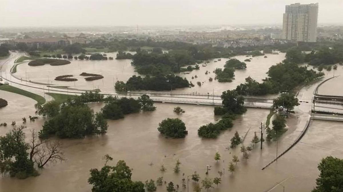 Tropical Storm Harvey flooded large areas of the Houston area Sunday.
