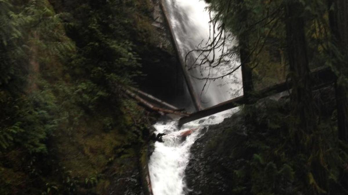 Murhut Falls in Olympic National Forest is an easy hike on a trail that’s typically passable in all seasons.