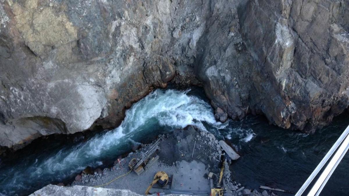 The Elwha River courses through where the Glines Canyon Dam once stood in November 2014. The co-director of a documentary film on the dam removal project will speak Thursday to the Puget Sound Fly Fishers.