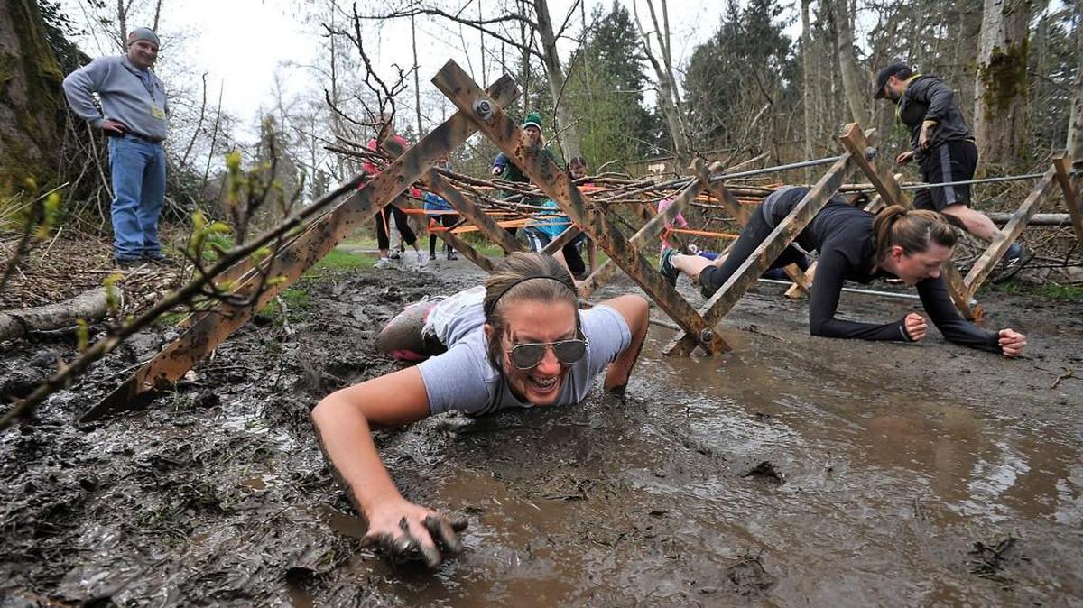 Rayann Silva competing at a Metro Parks Tacoma Mud Run. She plans to compete in the Swan Creek Mud Run on March 19.