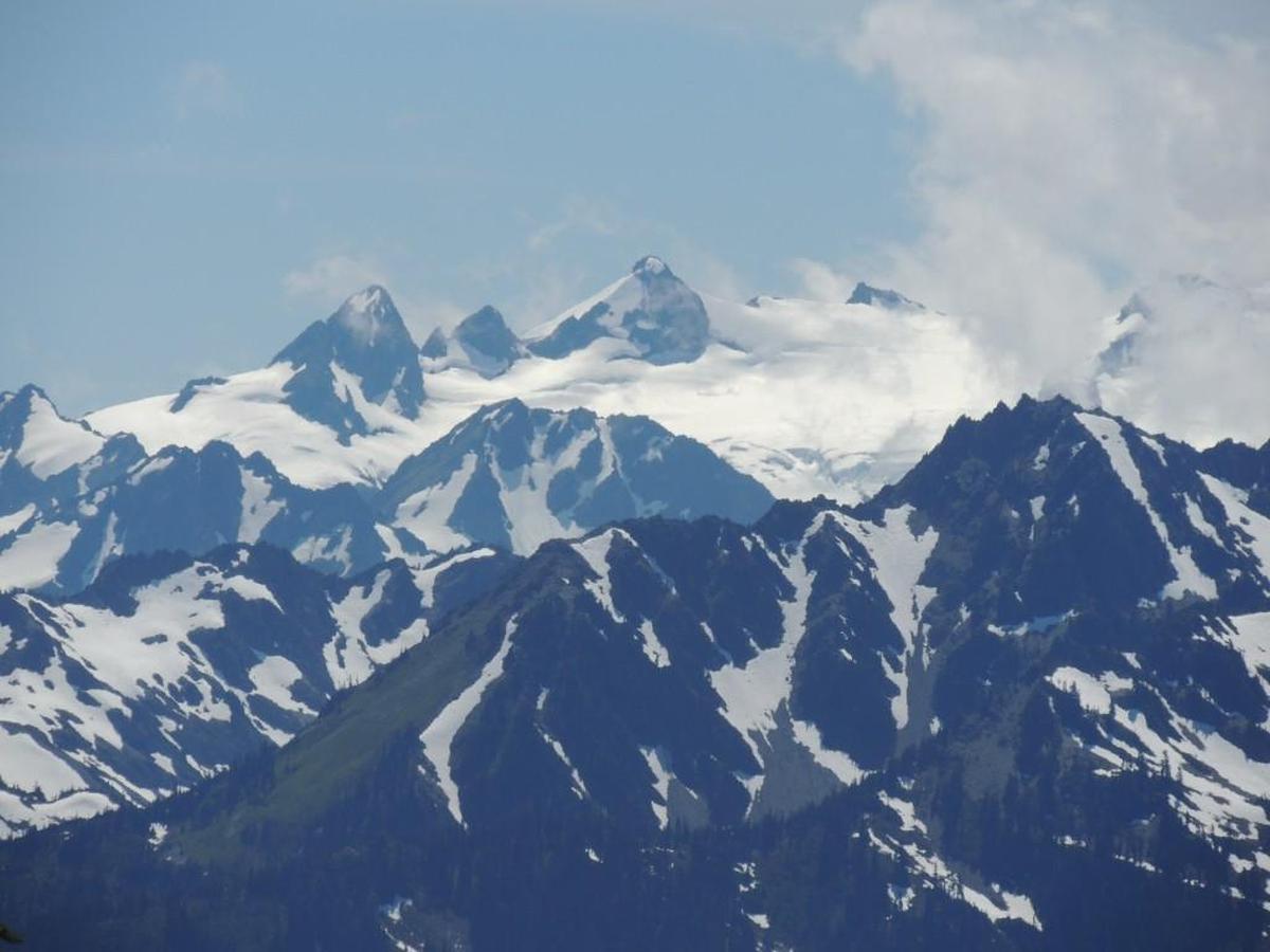The view of Mount Olympus from Hurricane Ridge.