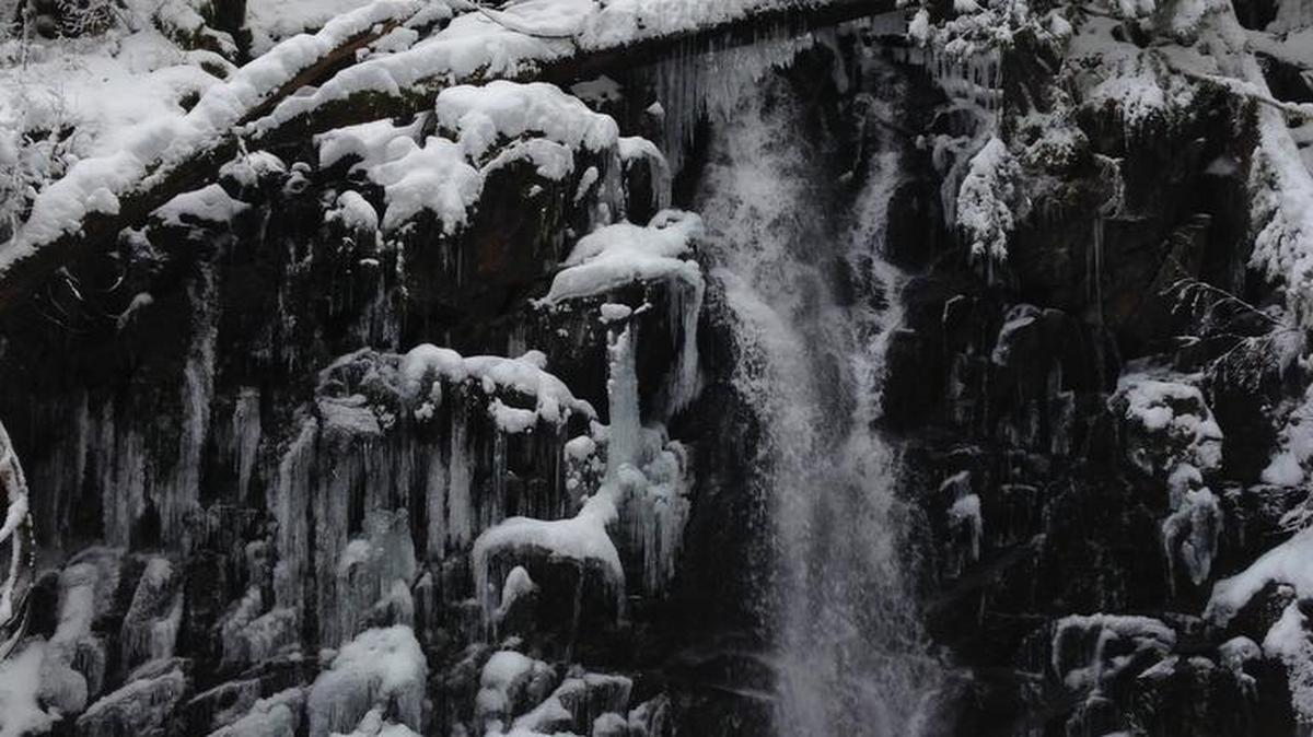 Get to Ranger Falls, as seen Dec. 16, from the Carbon River entrance of Mount Rainier National Park.